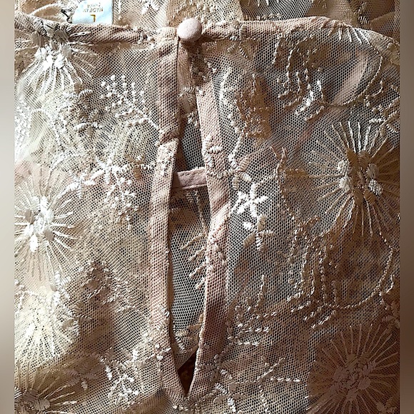 SUNDANCE Champagne Lace Faythe Maxi Dress - Picture 12 of 14